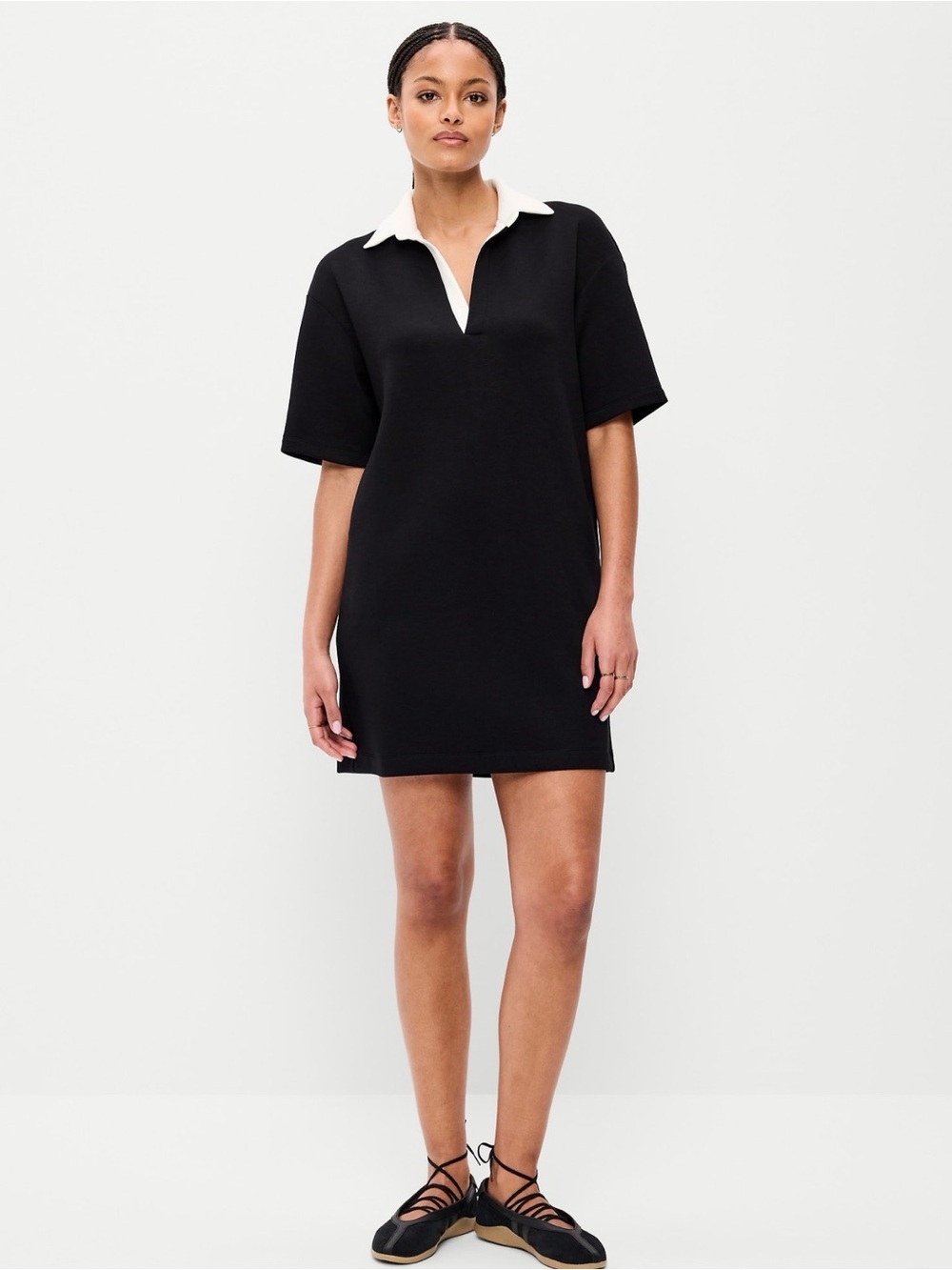 Bounce Fleece Short-Sleeve Polo Dress